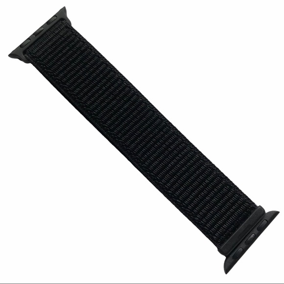 5/$20 NEW BLACK Nylon Sport Loop Band Apple Watch 38/40/41mm - Picture 2 of 9